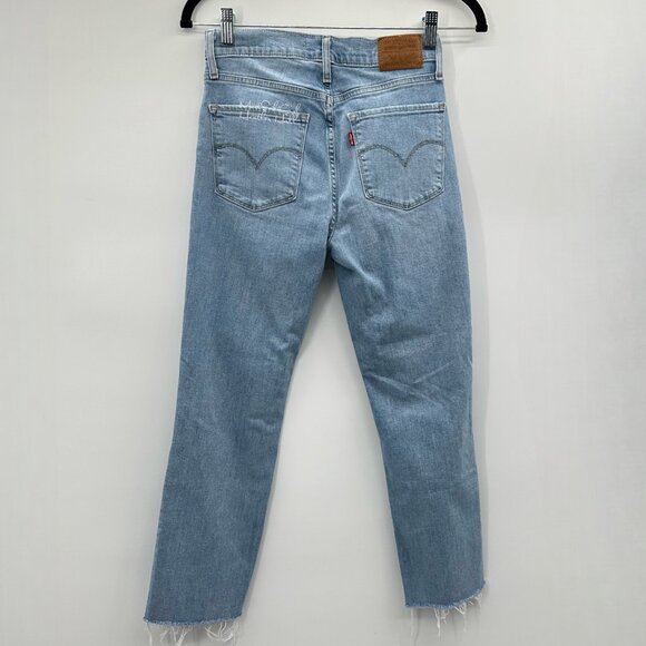 Levi's 724 Premium Denim Straight Leg Ankle Cropped Jeans Size 26 Petite - Picture 4 of 7